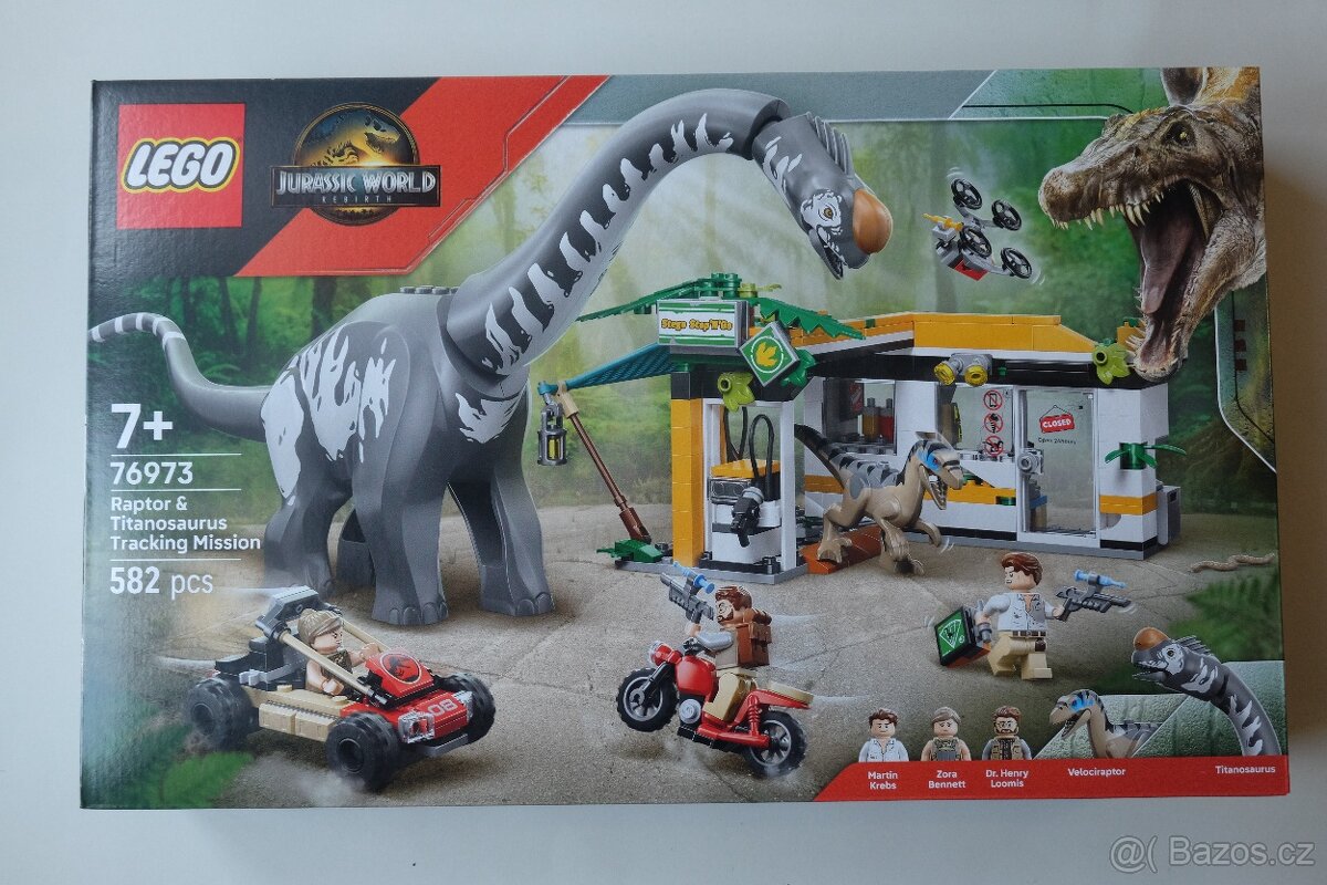 LEGO 76973 Mise na sledování raptora a titanosaura
