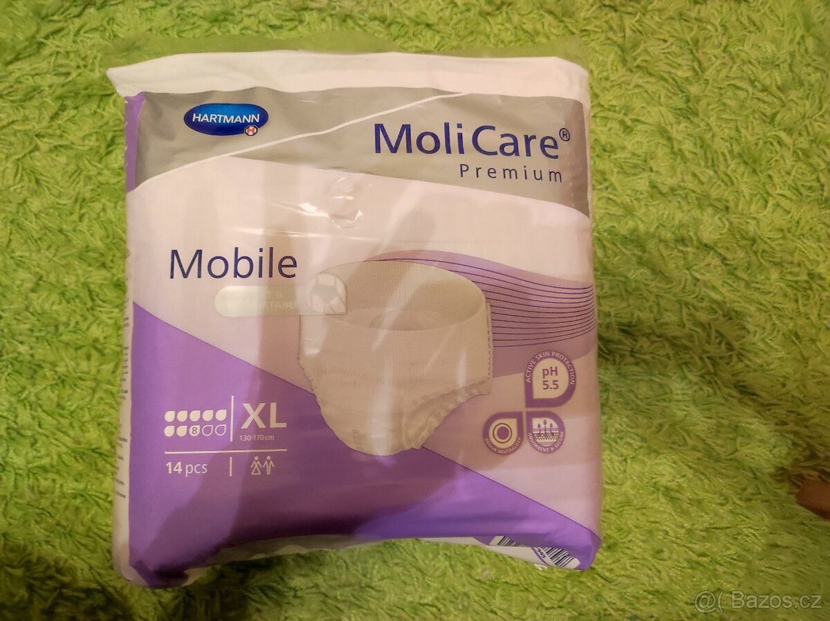 Inkontinenční plenky XL pro dospělé MoliCare