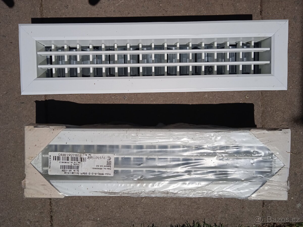 Prodám dvě nové větrací mřížky - nastavitelné lamely