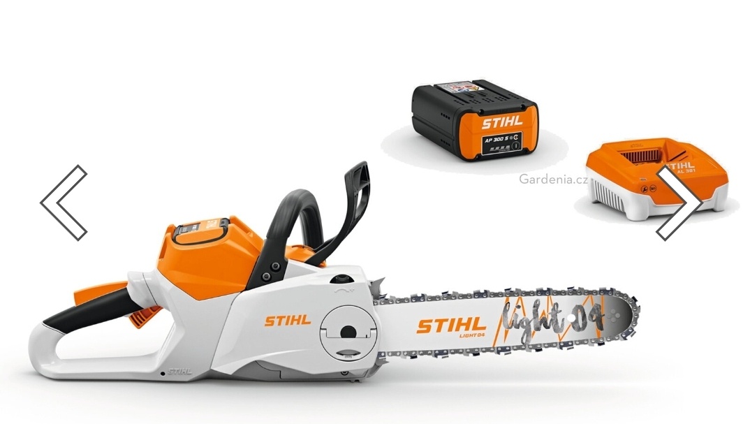 Nová AKU pila Stihl s příslušenstvím