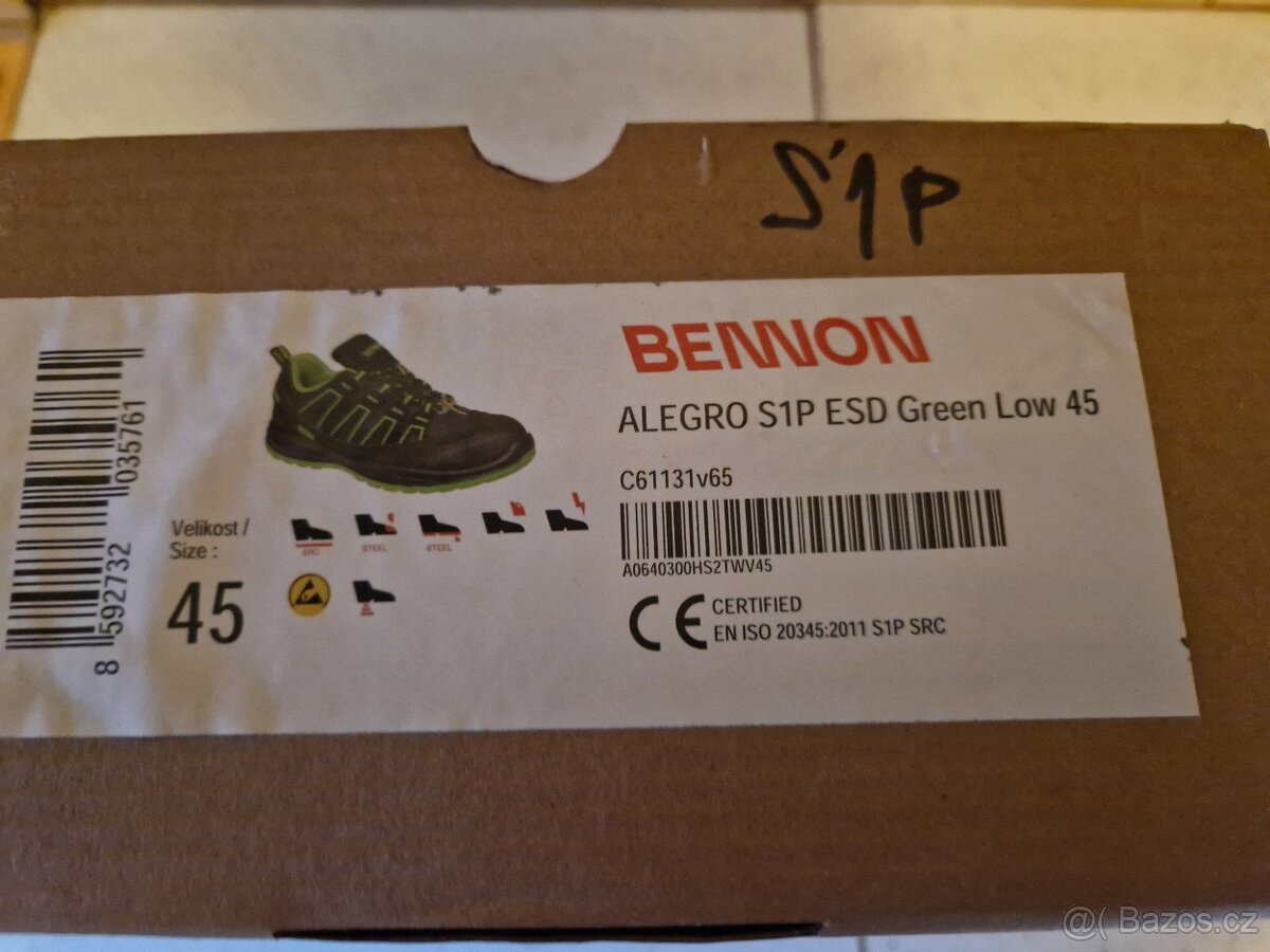 Pracovní obuv Bennon, nová, vel. 45