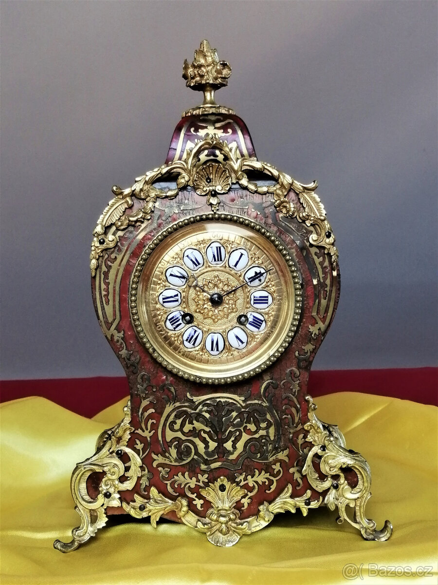 Starožitné hodiny Boulle Machenaud Paris 1890