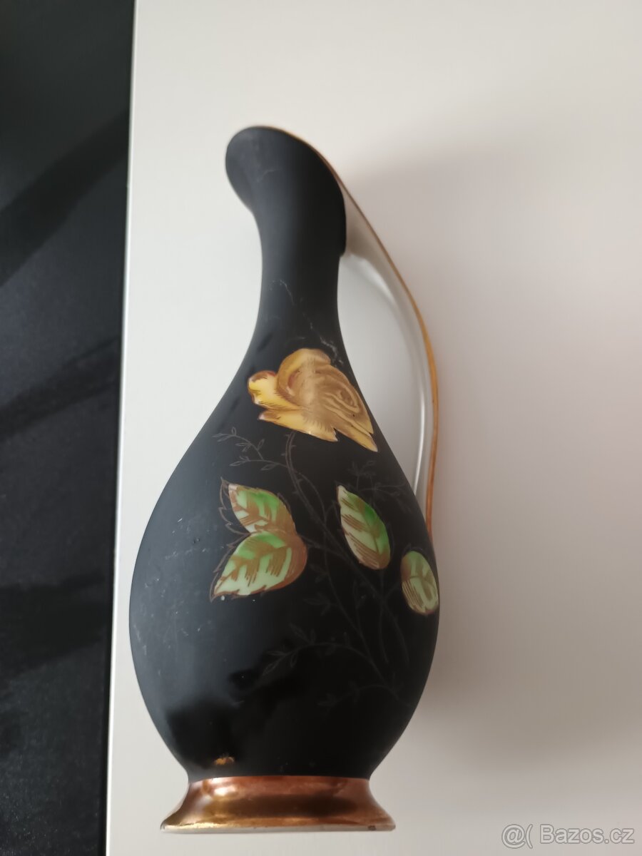 Luxusní porcelánové vázy 22 karátové zlato viz foto + info