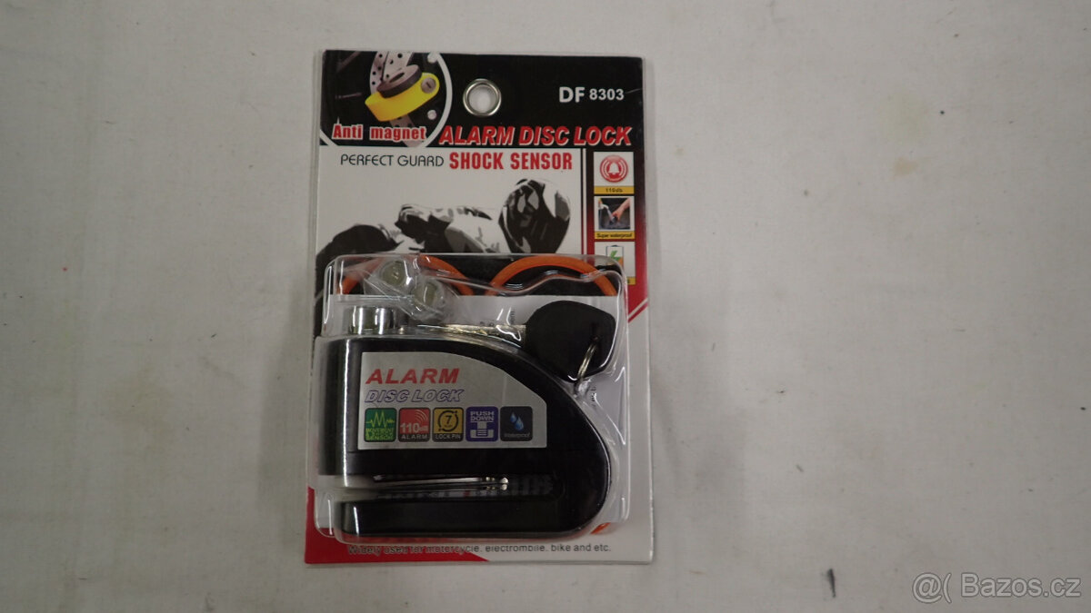 Mechanicky elektronický zámek na motorku kolo.