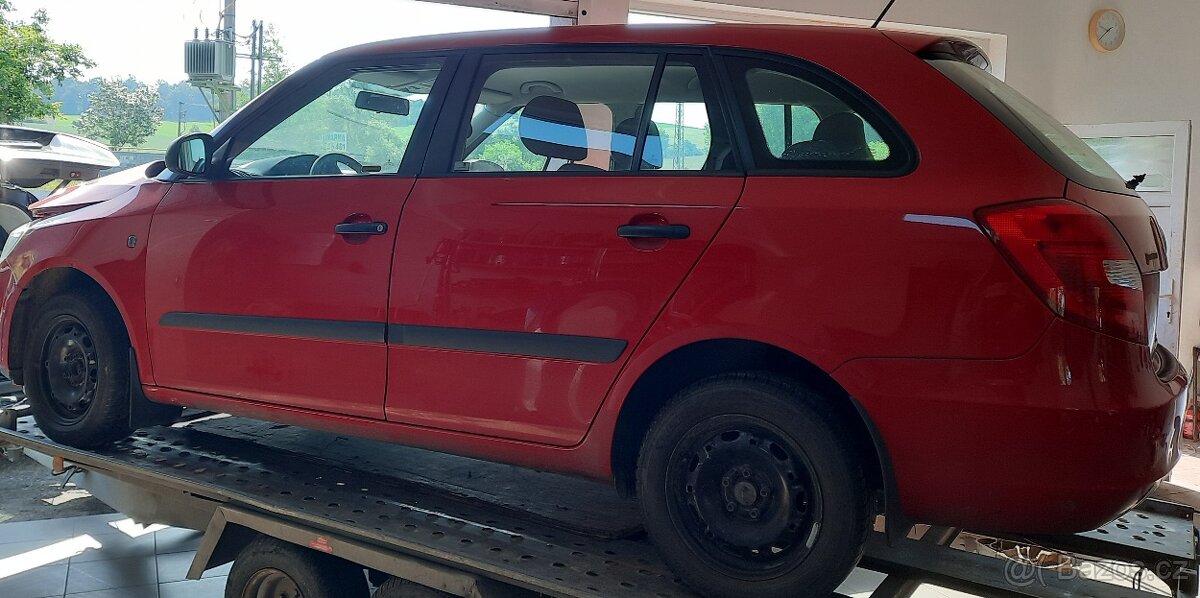 nd ze škoda fabia 2, 1.4.TSI 63kW, červená