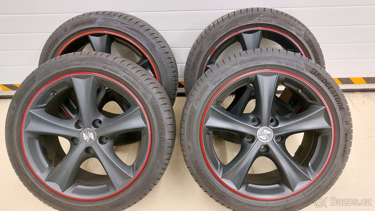 Alu kola 5x112 r17.Černe Eta Beta  vw škoda audi Seat   