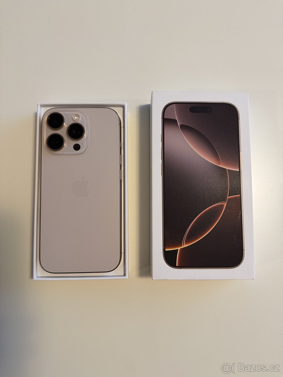 Apple iPhone 16 Pro (128GB) Desert Titanium + kryty + skla