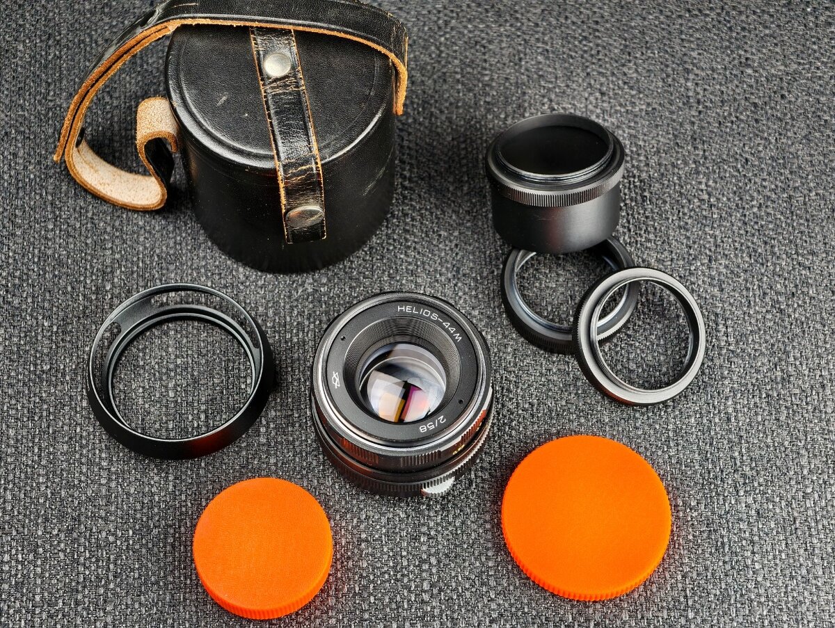 HELIOS 44M 58mm f2 M42 KMZ TOP + příslušenství