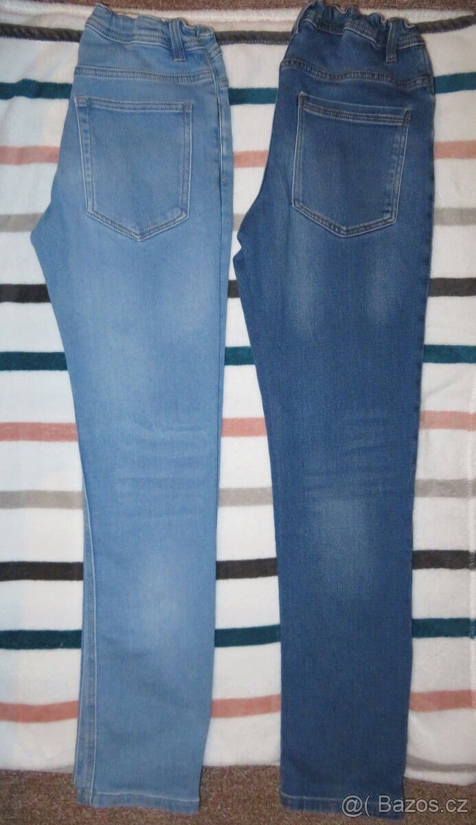 2x chlapecké džíny, vel 164