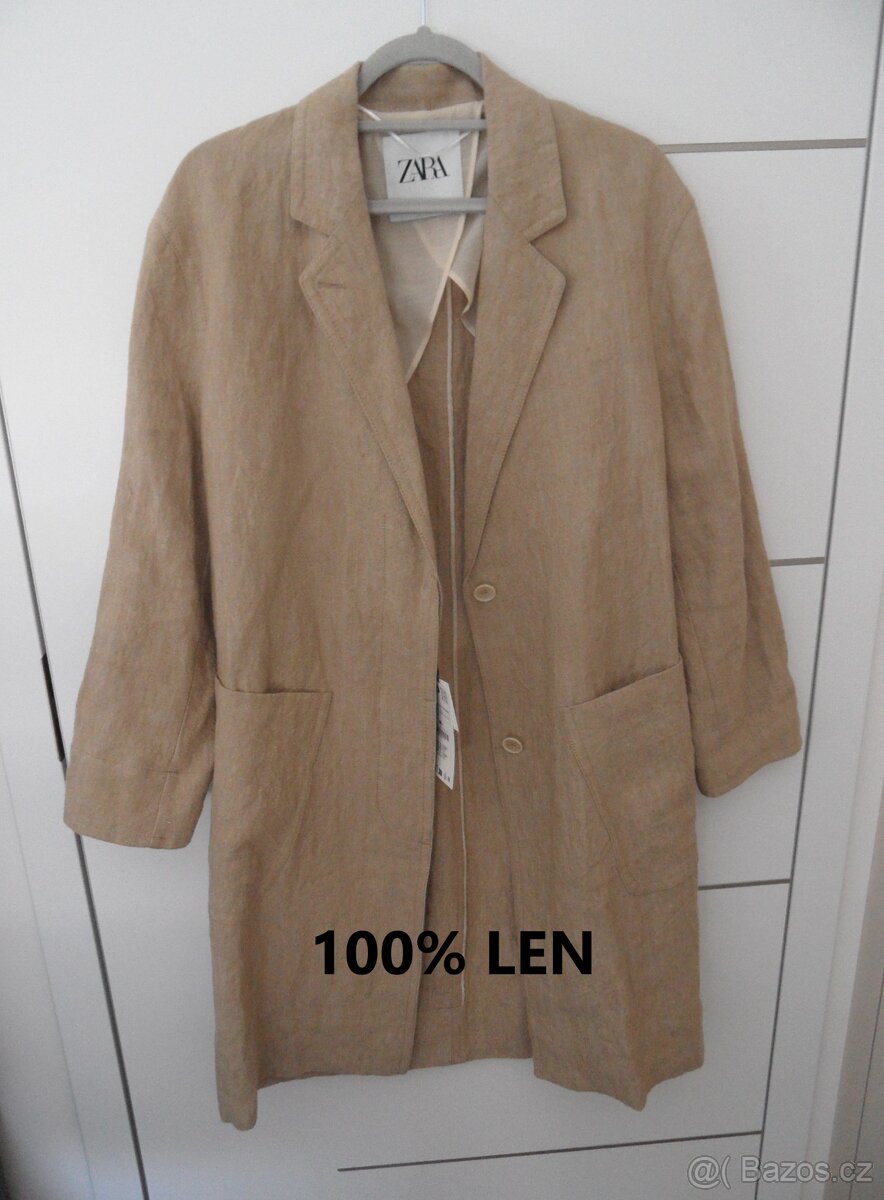 Lněný kabát oversize