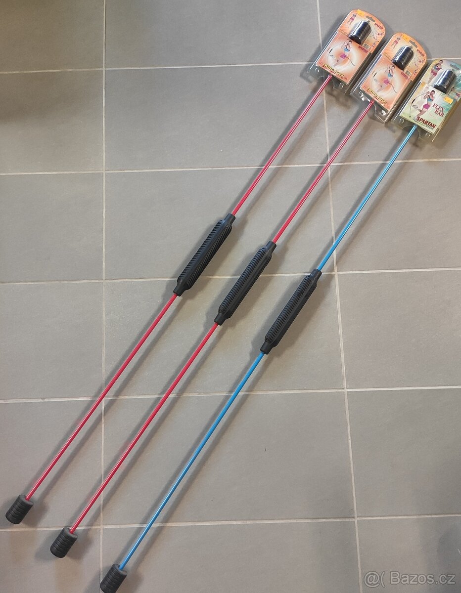 Posilovací kmitací tyč Flexi Bar / FlexBar délka 160 cm - če
