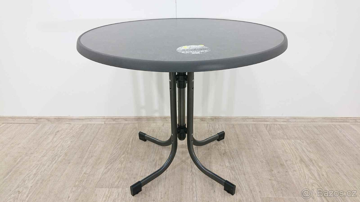 Kulatý zahradní jídelní stůl Pizarra o 85 cm Rojaplast
