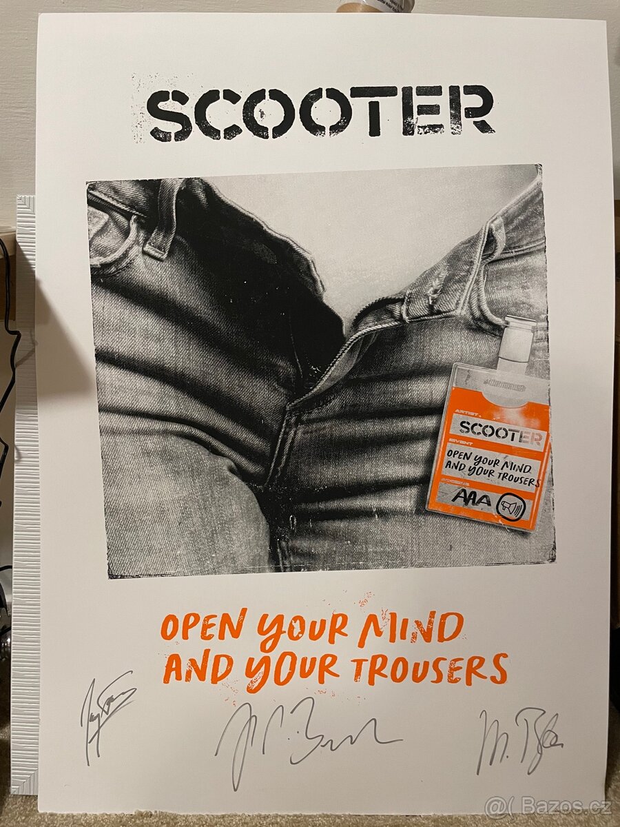 Scooter original podepsaný plakát 70x50 cm