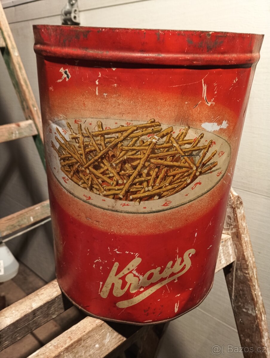 Stará retro plechovka Kraus