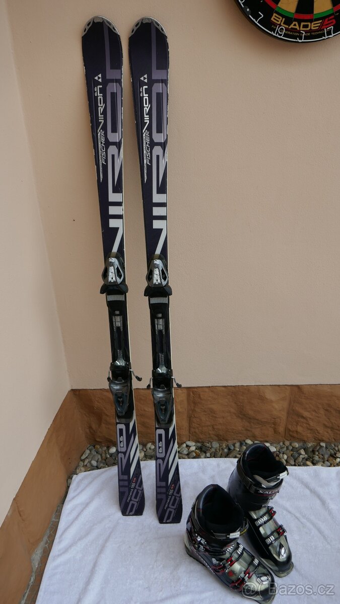 LYŽE FISCHER VIRON 6.6 165CM/LYŽÁKY SALOMON 28