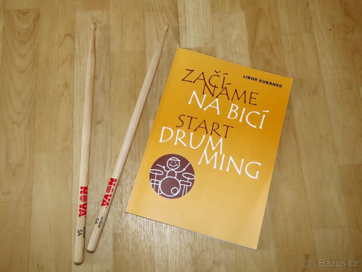 Učebnice ZAČÍNÁME NA BICÍ + PALIČKY