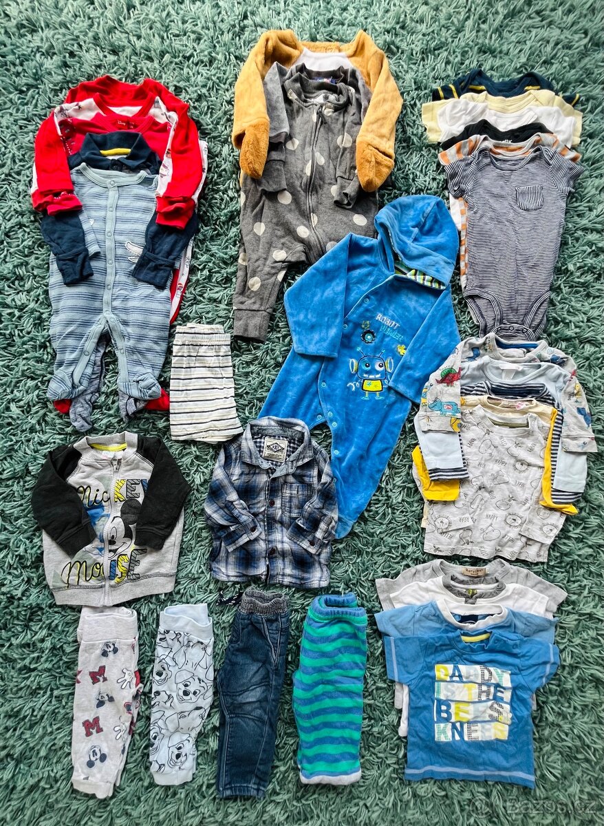 Velký set oblečení pro miminko, vel. 68, 74
