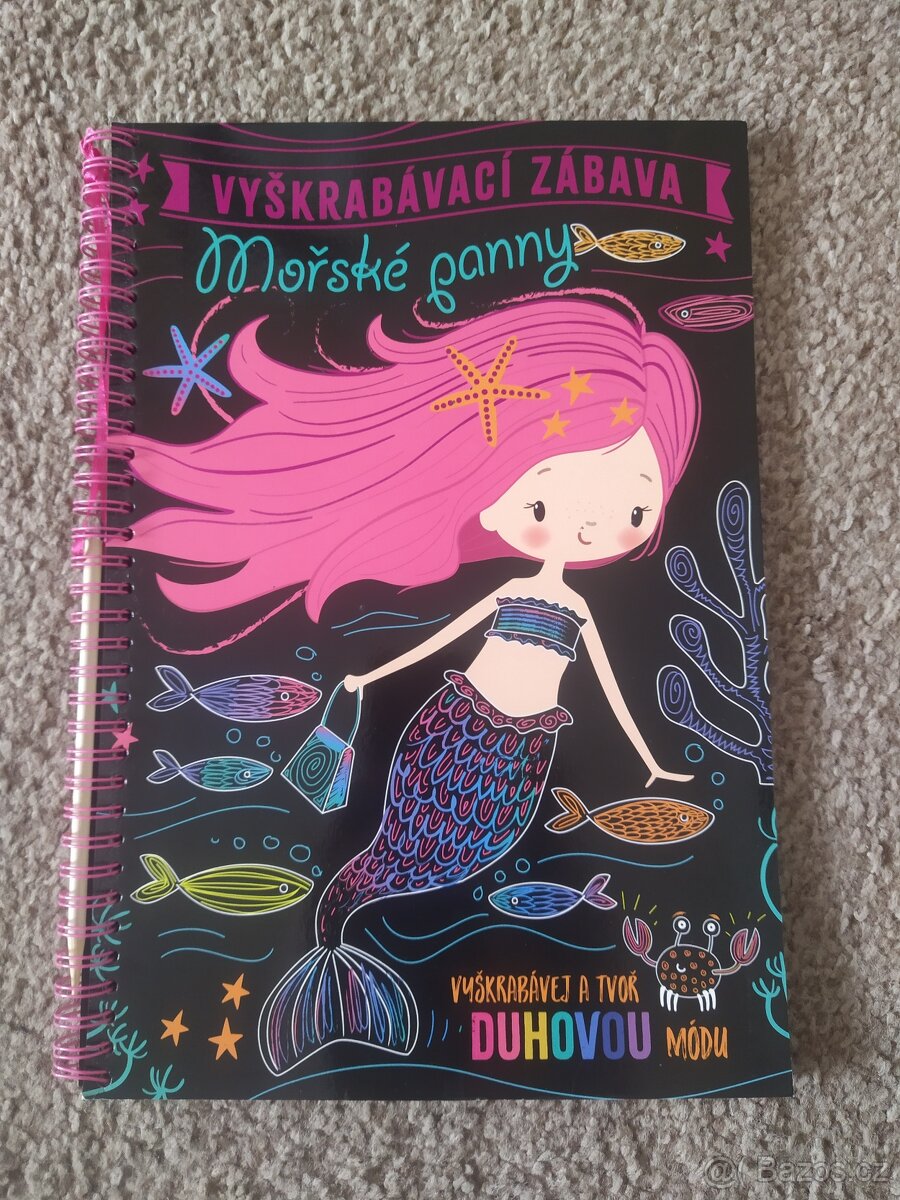 Vyškrabávací kniha/sešit : Mořské panny