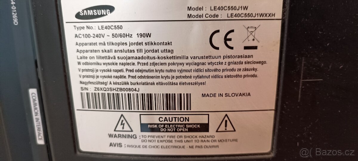 TV Samsung LE40C550J1W