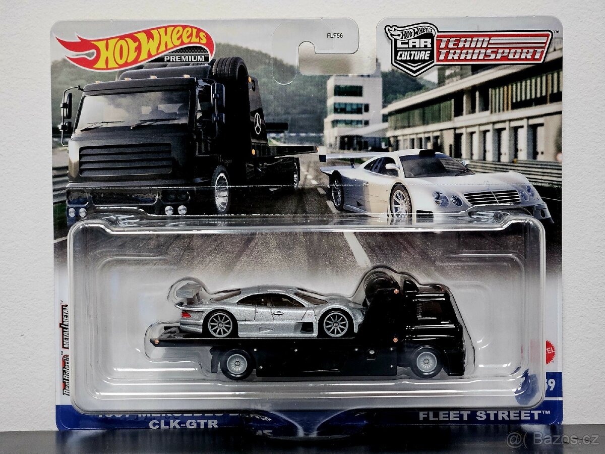 Hot Wheels Team Transport Mercedes-Benz CLK-GTR +FleetStreet