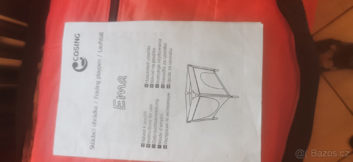 Skládací ohrádka Ema, cestovní postýlka