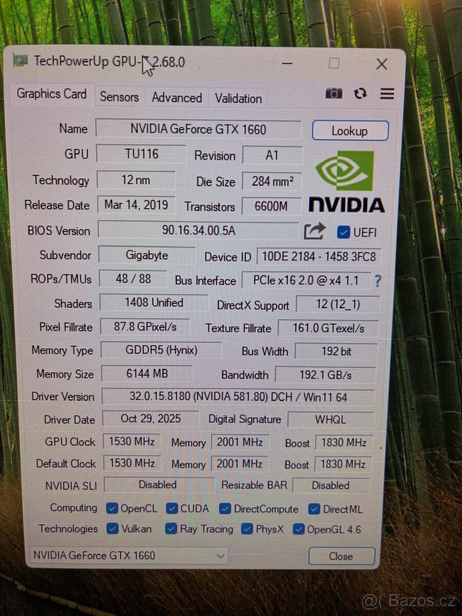 Herní PC AMD Nvidia GTX 1660