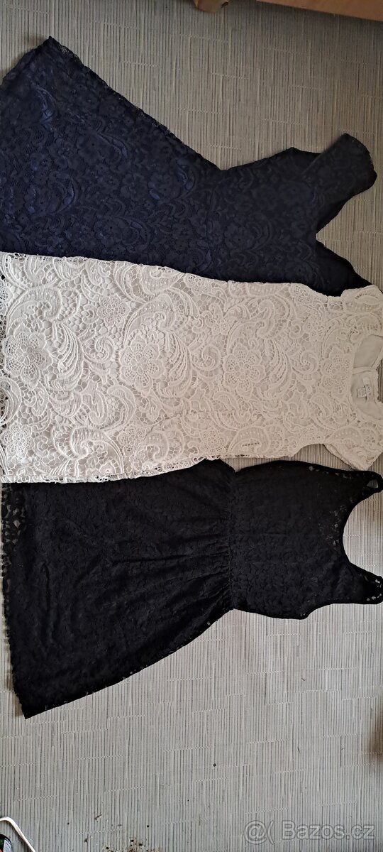 3x krajkové šaty, vel. S