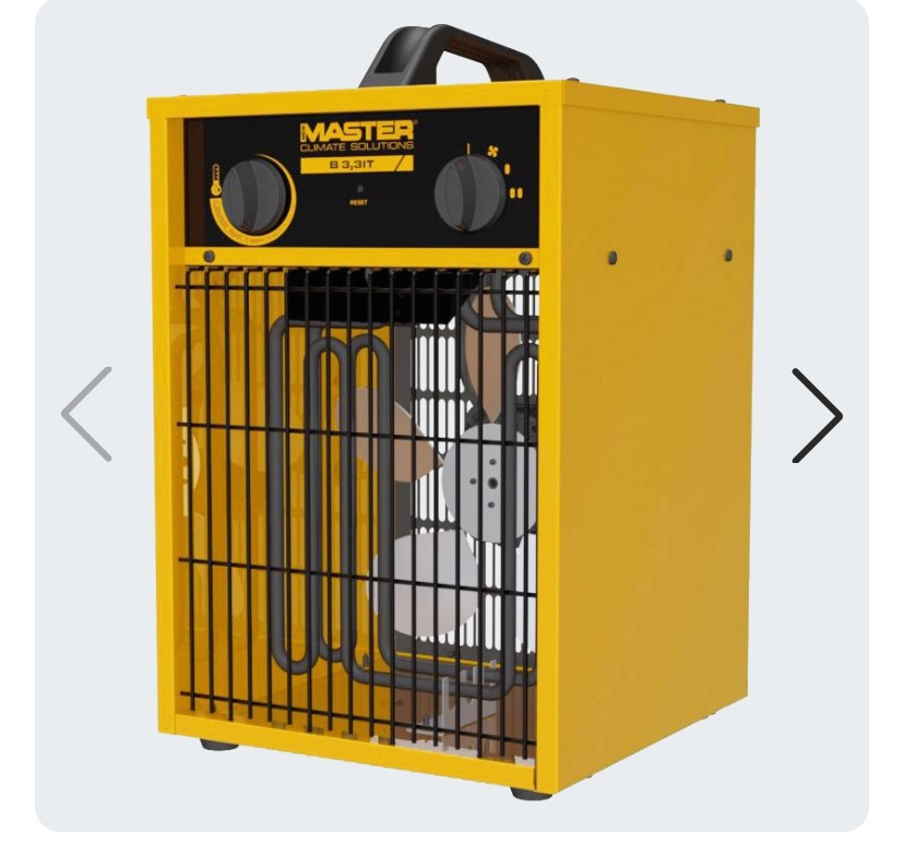 Elektrické topidlo s ventilátorem B3,3 IT 3,3 kW, 230V Maste