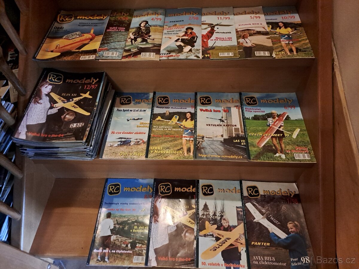 Prodám časopisy RC modely a modelář viz foto