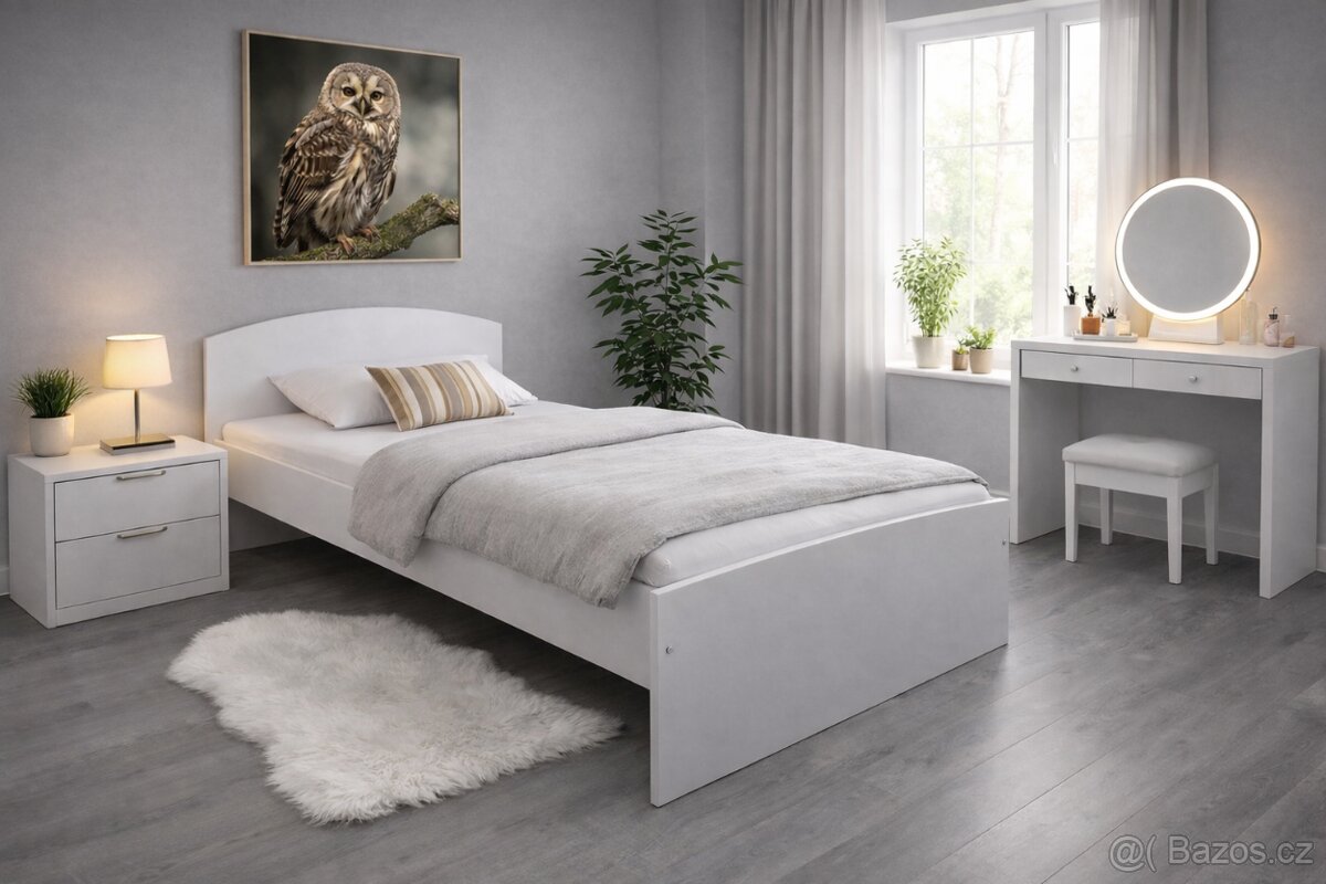 Postel jednolůžko včetně matrace Nová