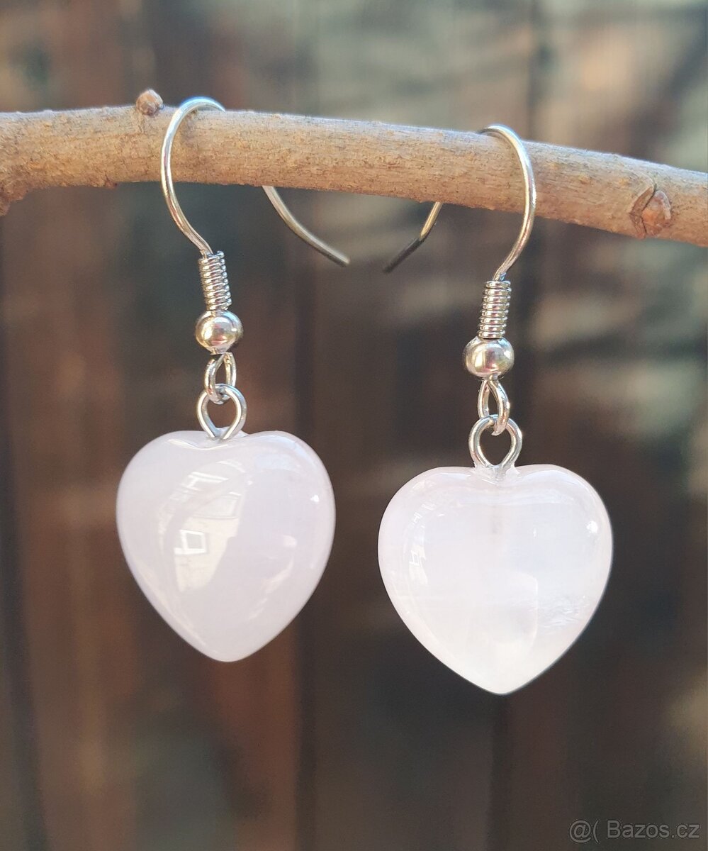 Náušnice Růženínová srdce