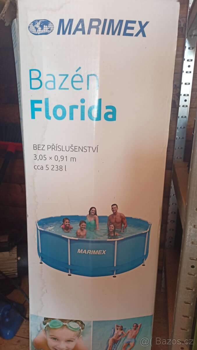 Prodám nadzemní bazén Marimex Florida s příslušenstvím