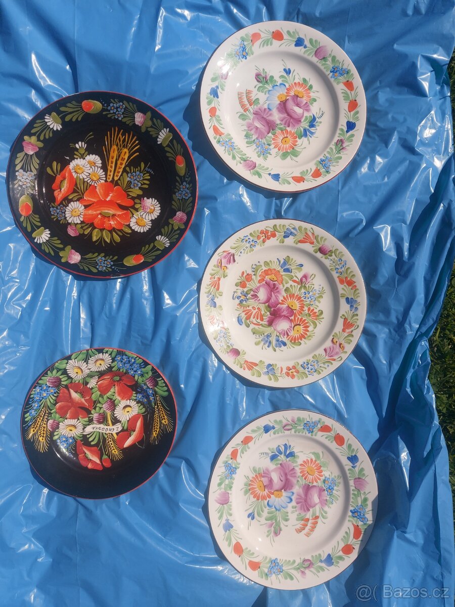Chodské talíře keramické