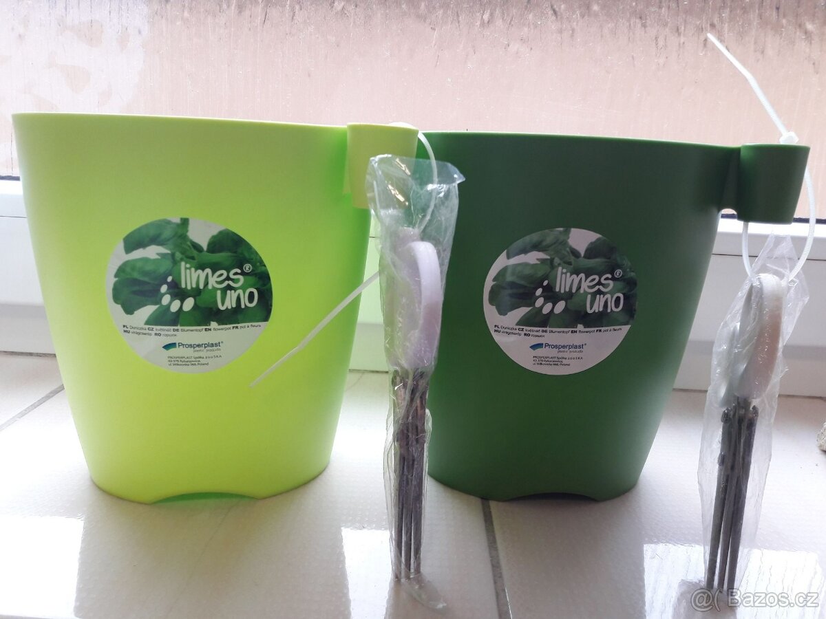 Obal (květináč) LIMES UNO+nůžky sv. zelený, nový