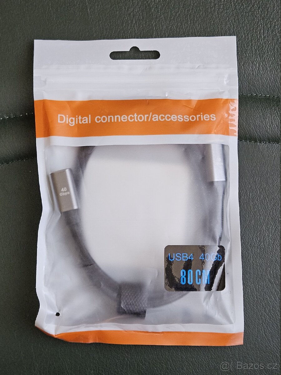 USB-C 40Gbit Thunderbolt 3 prodlužovací datový kabel 100W PD