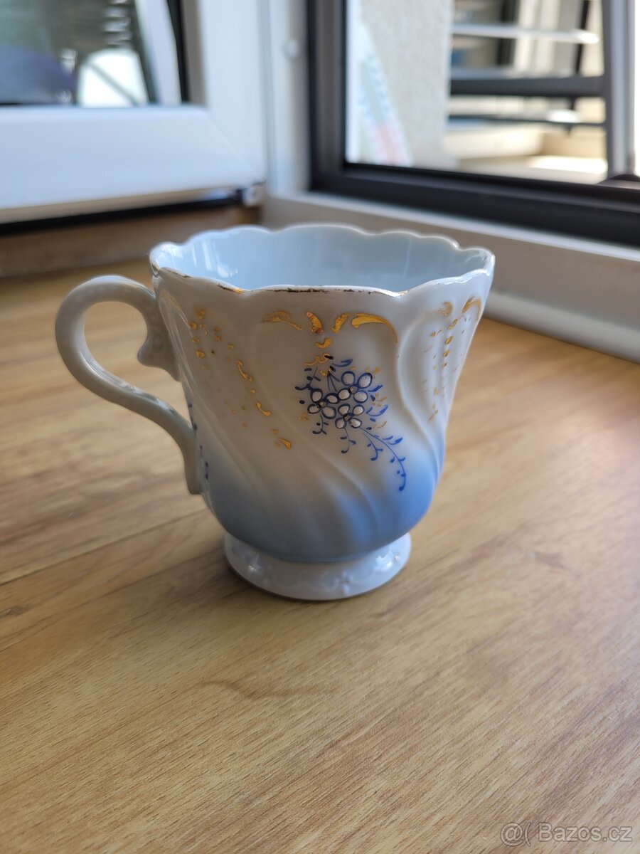 Hrnek, porcelán, zdobený, retro
