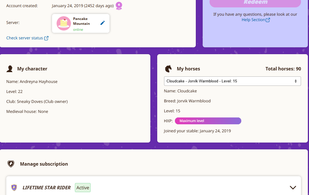 Star Stable Online Účet