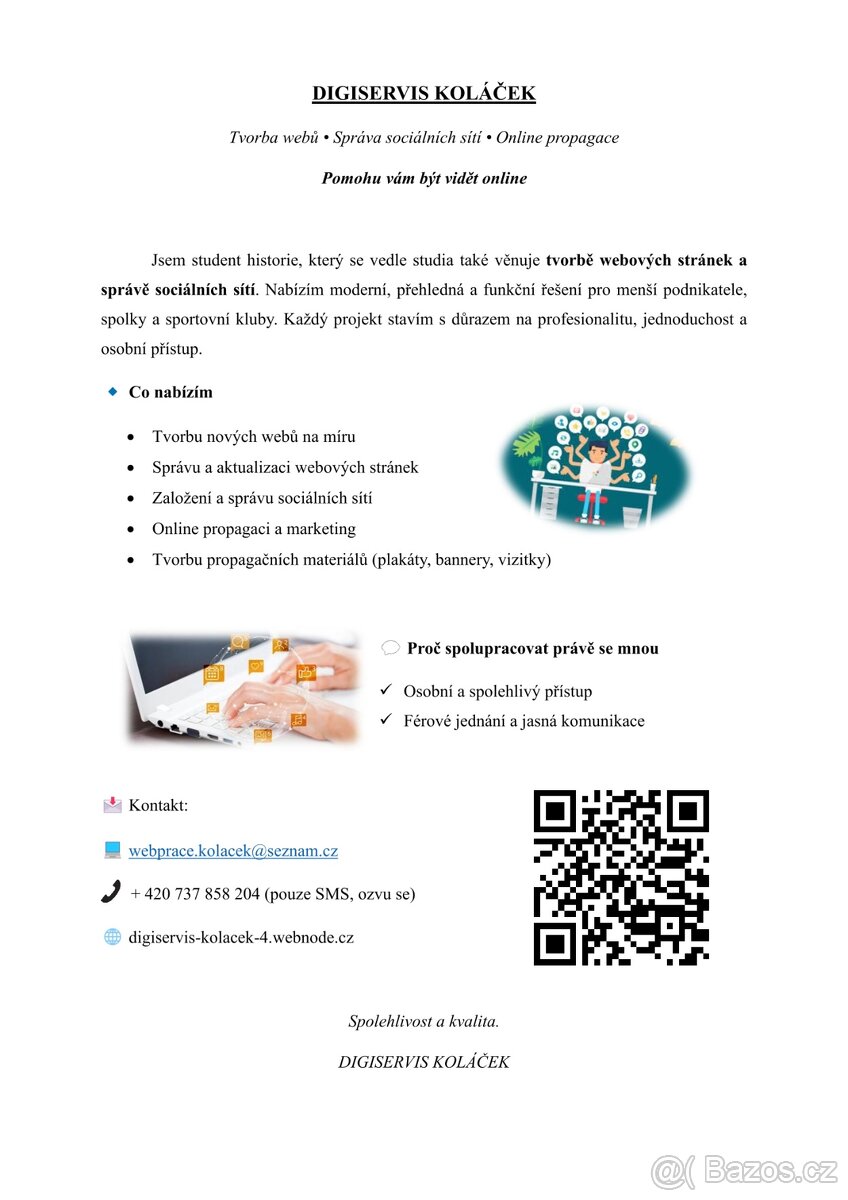 Tvorba webových stránek a správa sociálních sítí – Digiservi