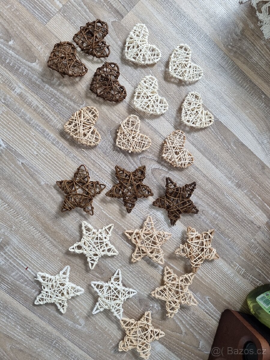 Vanocni/celorocni dekorace srdce,hvezda