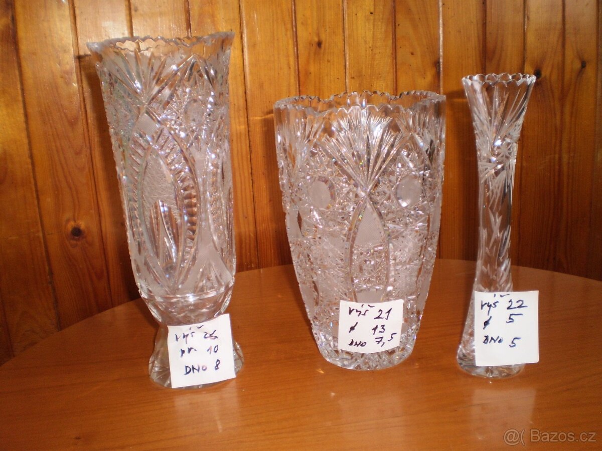 sklo - broušené - více kusů -  dědictví  ++nové++