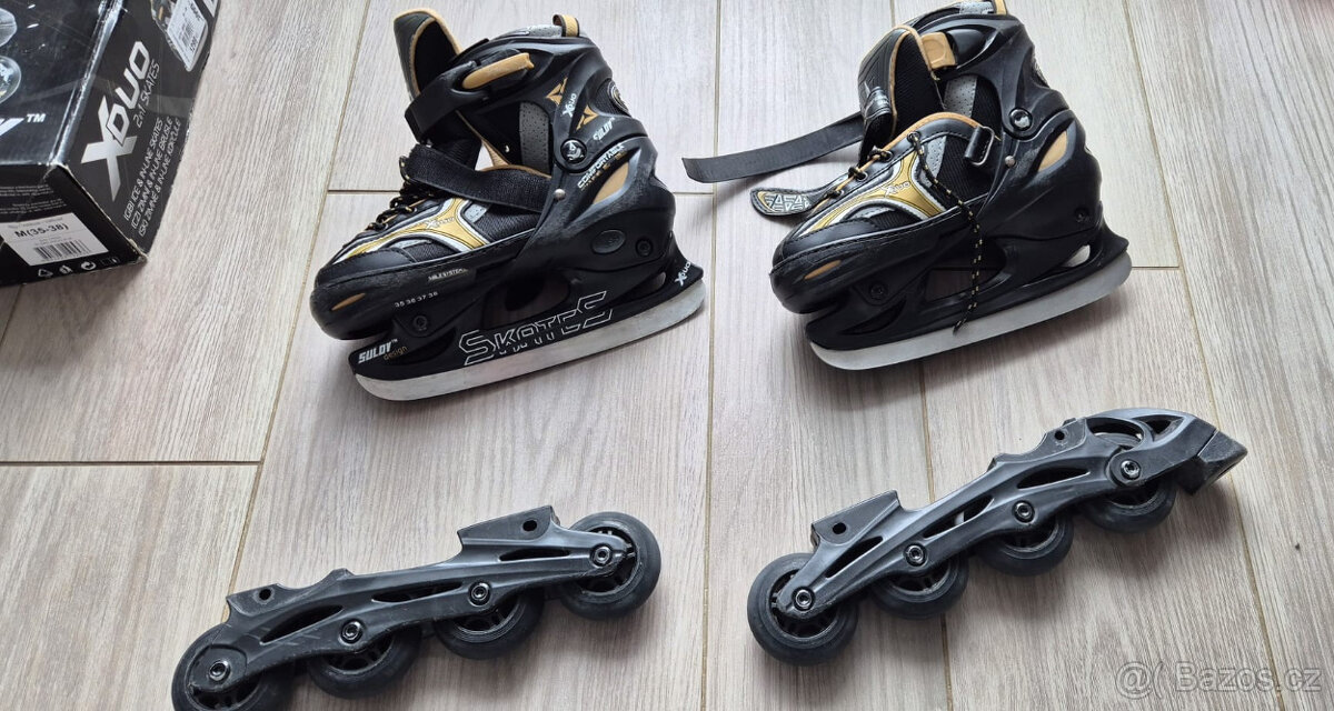 Dětské brusle,kolečkový 2V1.vel 35-38