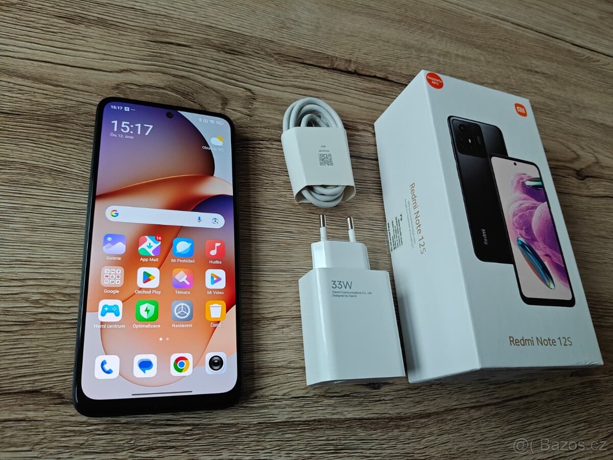 Xiaomi Redmi Note 12S 8GB+4GB/256GB Black,Android 15