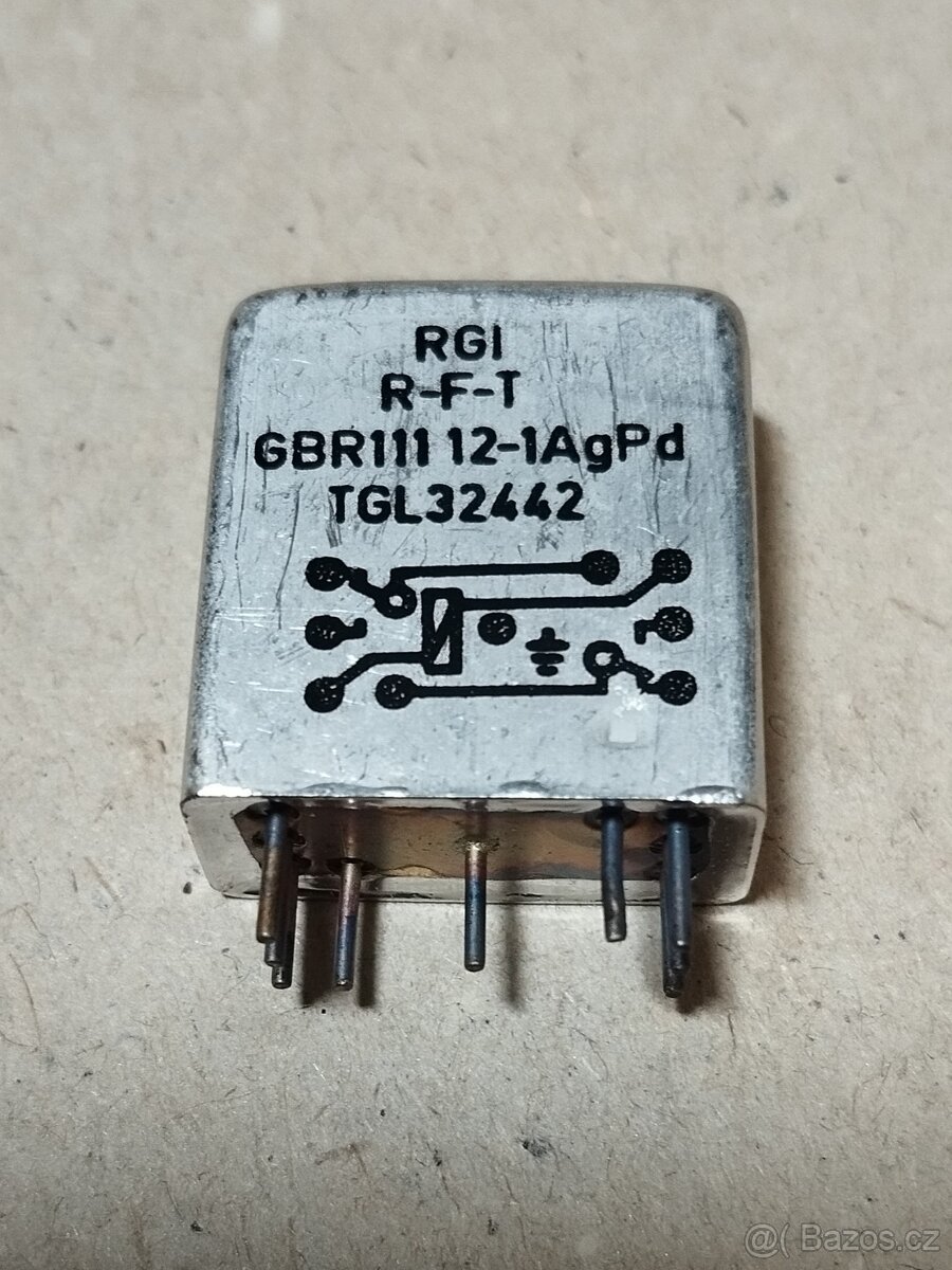relé RFT GBR111 12-1AgPd TGL 32442 (celkem 9ks)