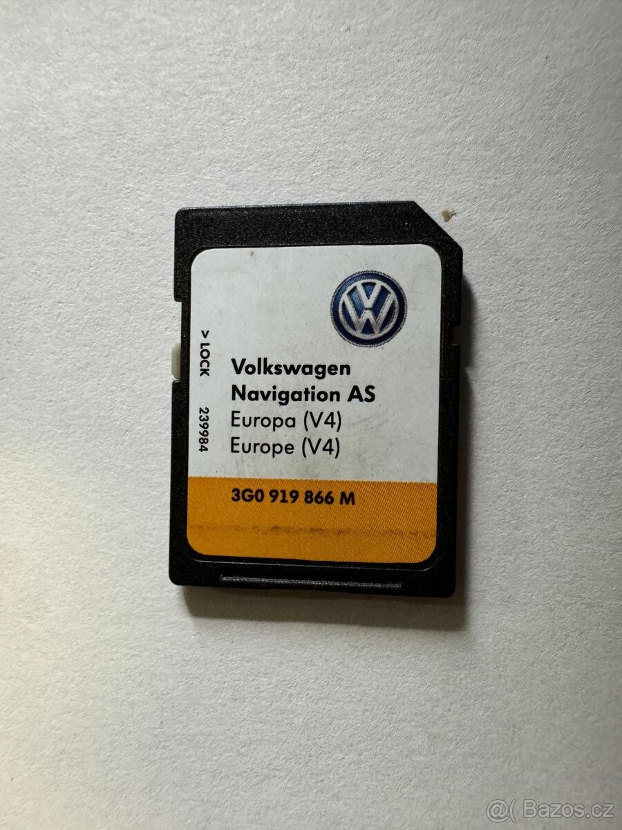 SD karta - Mapové podklady VW Discover Media 3G0919866M