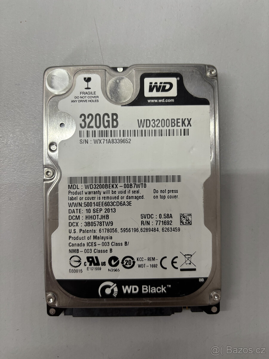 WESTERN DIGITAL Scorpio Black WD3200BEKX, 320GB