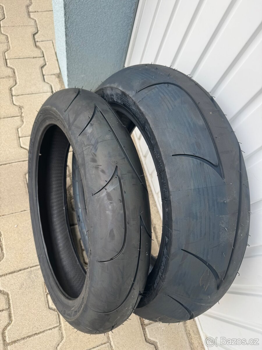 Nová sada pneu Dunlop D213 GP PRO - 120/70+180/60 - DOT4820