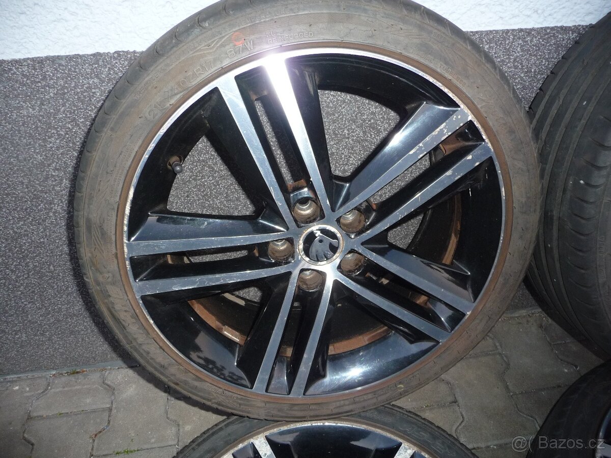 SADA ALU 17ŠKODA RAY 5x100 ET 46 RAPID,FÁBIA II,III,ROOMSTER