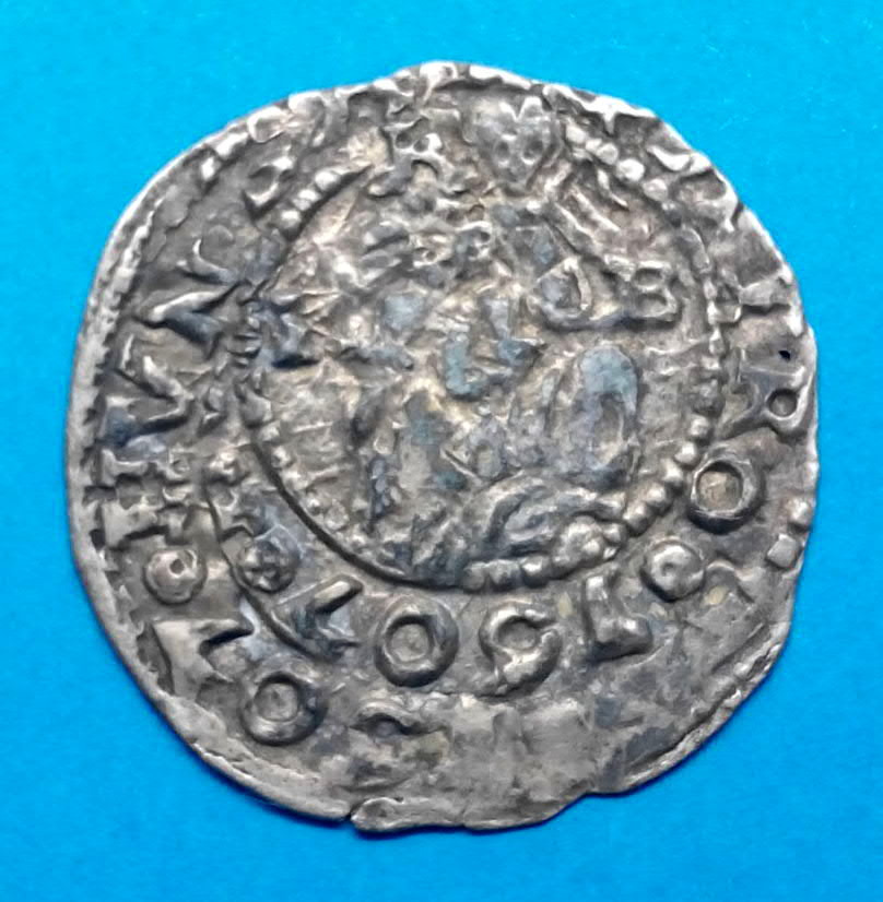 Stříbrná mince r. 1607 Rudolf II.
