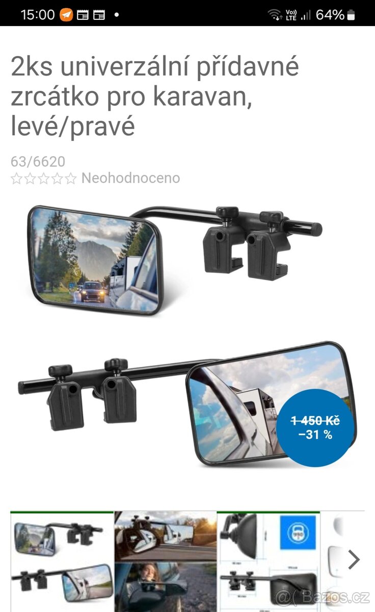 Zpětná zrcátka pro karavan