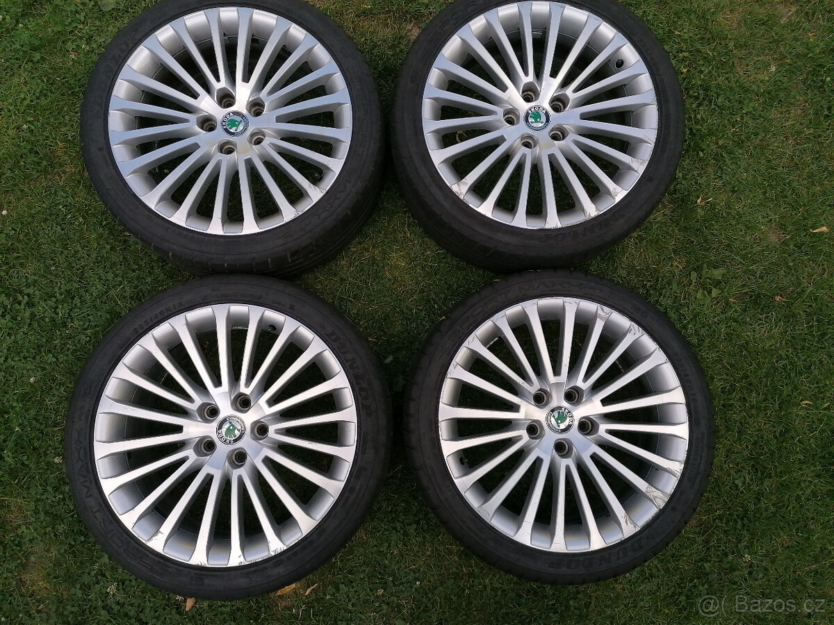 Alu kola Sirius R18 Superb 2 L&K Letni pneu Dunlop Sport Max